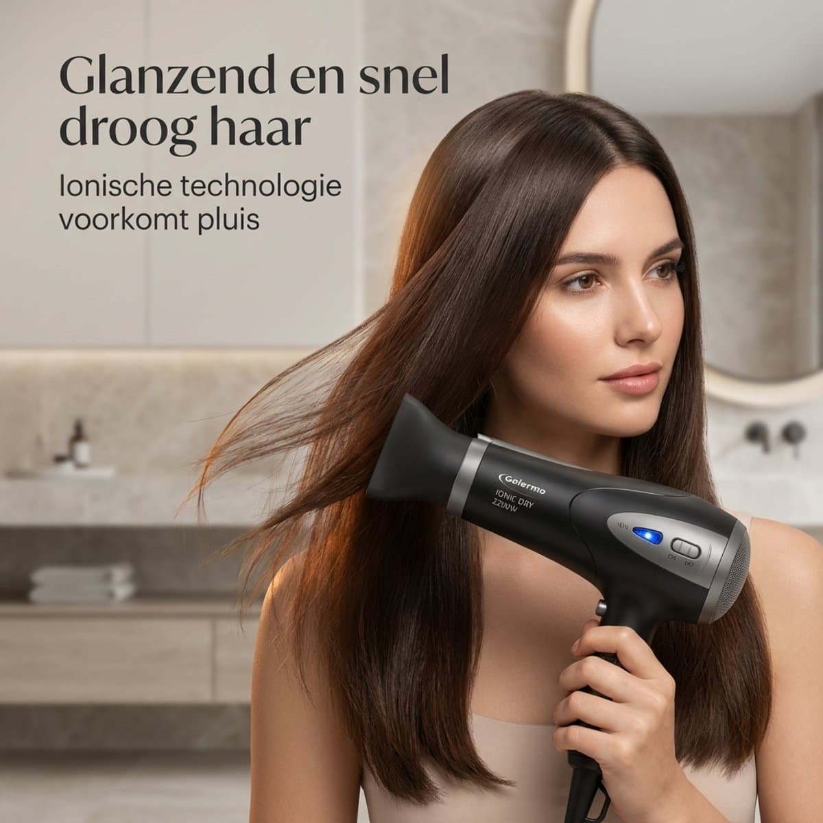 Föhn 2200W met Diffuser - Ionische Haardroger - Anti-Pluis - Blaasmond - Krullen Föhn thumbnail 3
