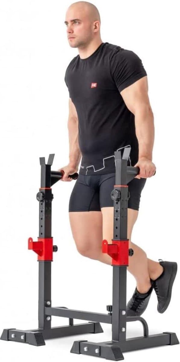 Thuys – Squat Rack – Power Rack – Haltersteunen – Half Rack – 41 x 49 x 145cm – Zwart thumbnail 8