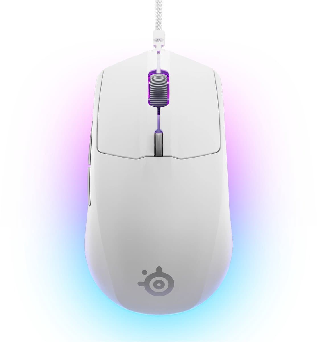 SteelSeries Rival 3 Gen 2 - Bedrade Gaming Muis - 3-zone RGB - Wit thumbnail 6