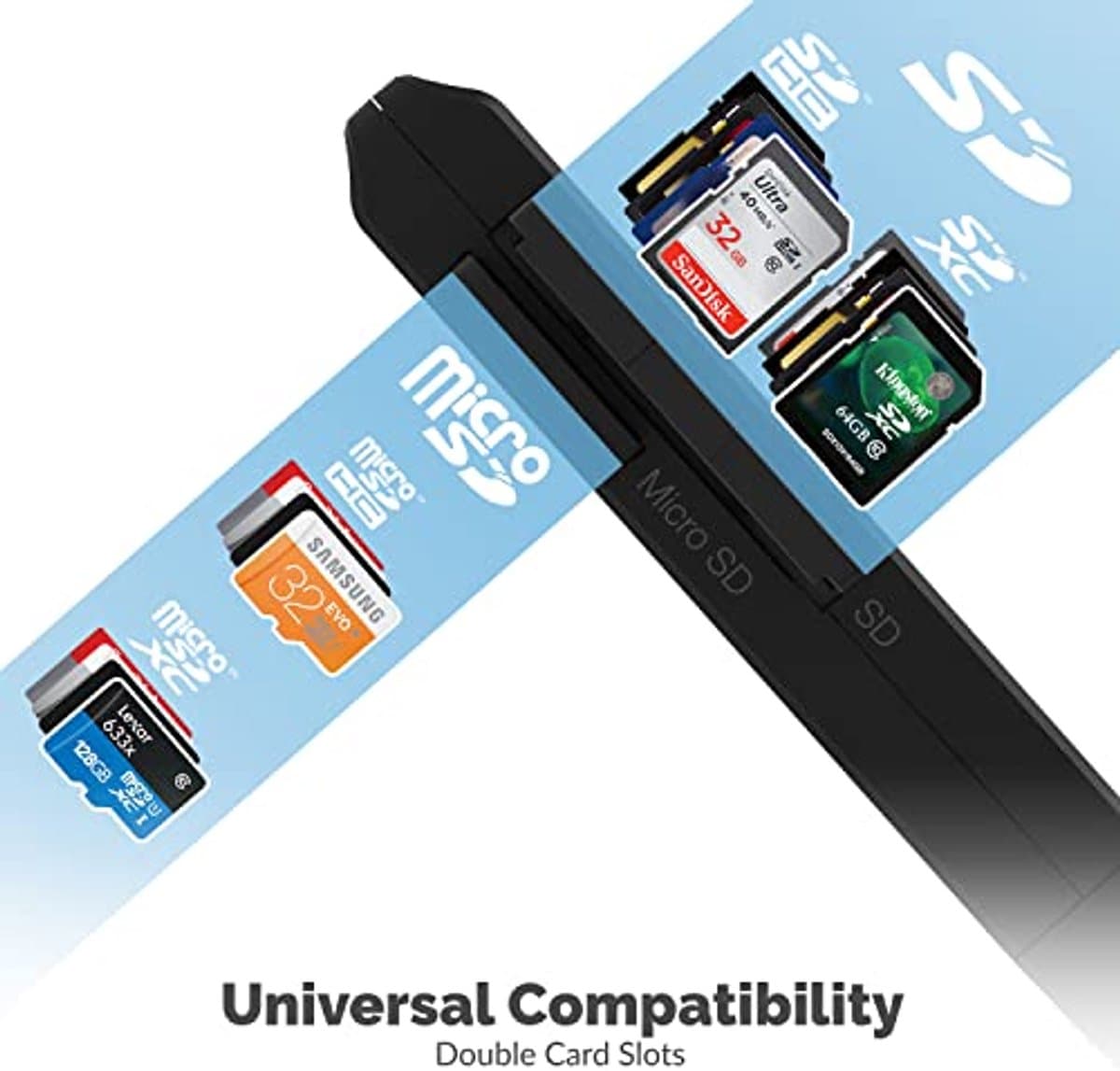 USB 3.0 Micro SD en SD Kaartlezer voor Snelle Gegevensoverdracht thumbnail 7