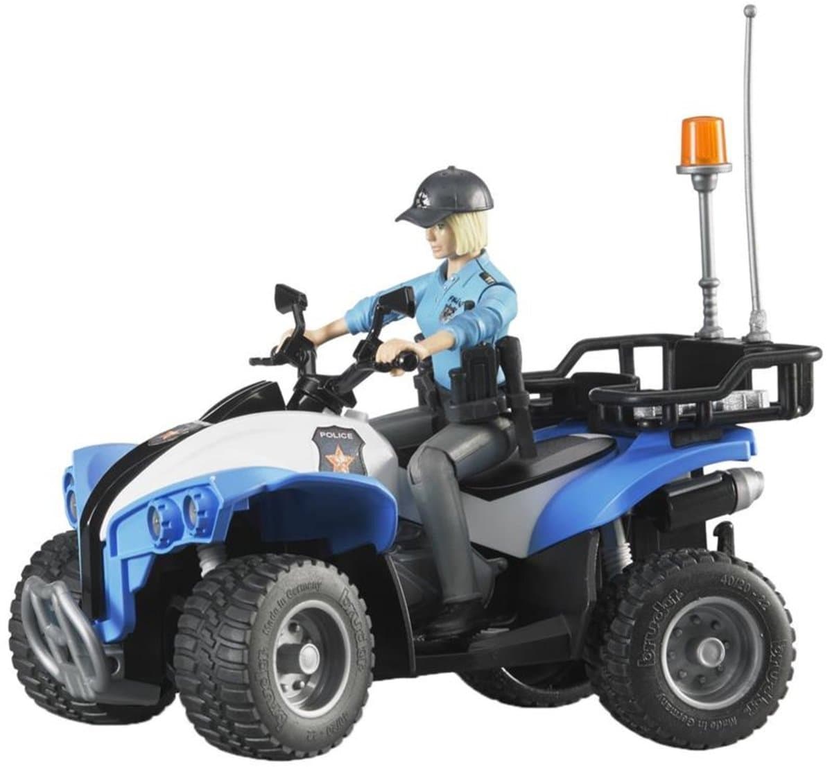 Bruder bworld Politiequad: 1:16 speelgoedquad met politieagent - afbeelding 1