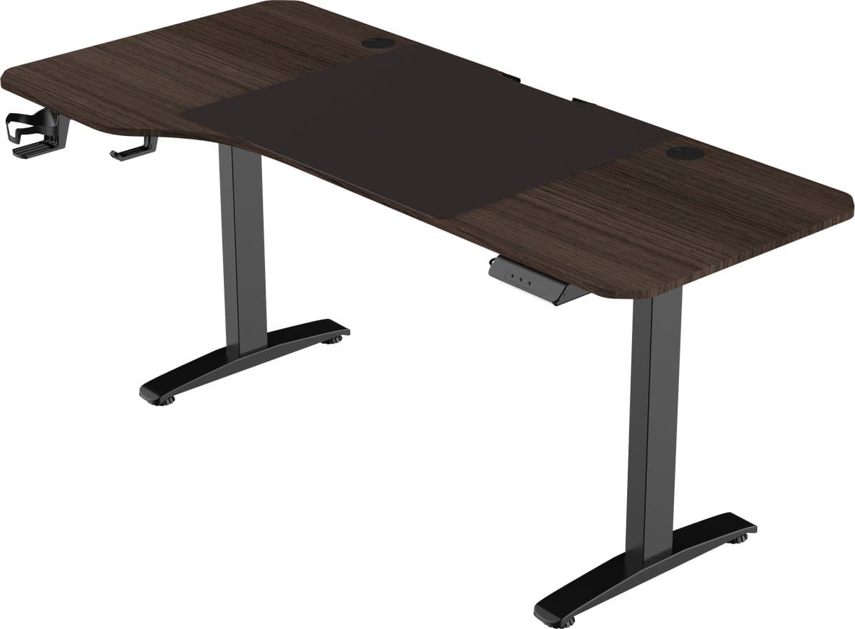 VDD Gaming - Bureau - Game Desk - Zit Sta Bureau - Elektrisch in Hoogte Verstelbaar - Zit-sta Bureau - Game Bureau - Gaming Desk - Computer Tafel - 160 x 75 cm - Bruin - Maximale hoogte 120 cm thumbnail 7