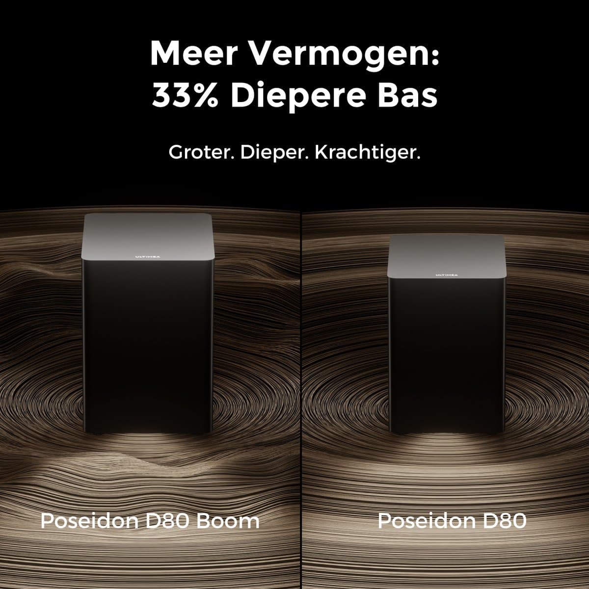 ULTIMEA Poseidon D80 Boom 7.1 Soundbar met Dolby Atmos inclusief 2 Steady 310 Speakerstandaarden - Draadloze Subwoofer & 4 Surround Speakers thumbnail 2