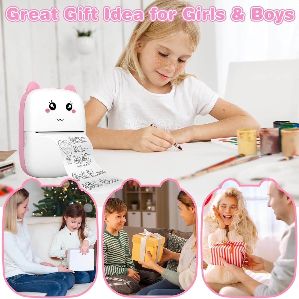 RFWR® Mini Bluetooth Thermische Printer voor Smartphone - Afdrukken van Foto's, Notities, Stickers en Etiketten zonder Inkt thumbnail 6