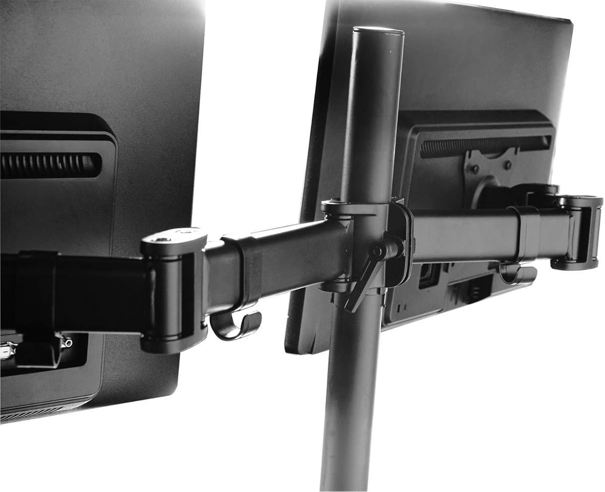 In hoogte Verstelbare Monitor Arm voor Enkel Scherm - Zwart Bureauklem thumbnail 2