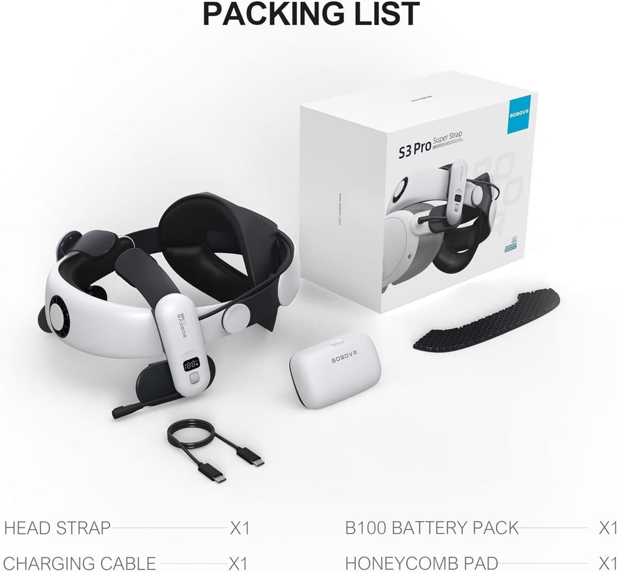 VR-accessoires met comfortabele strap en krachtige batterij voor Meta Quest 3 thumbnail 6
