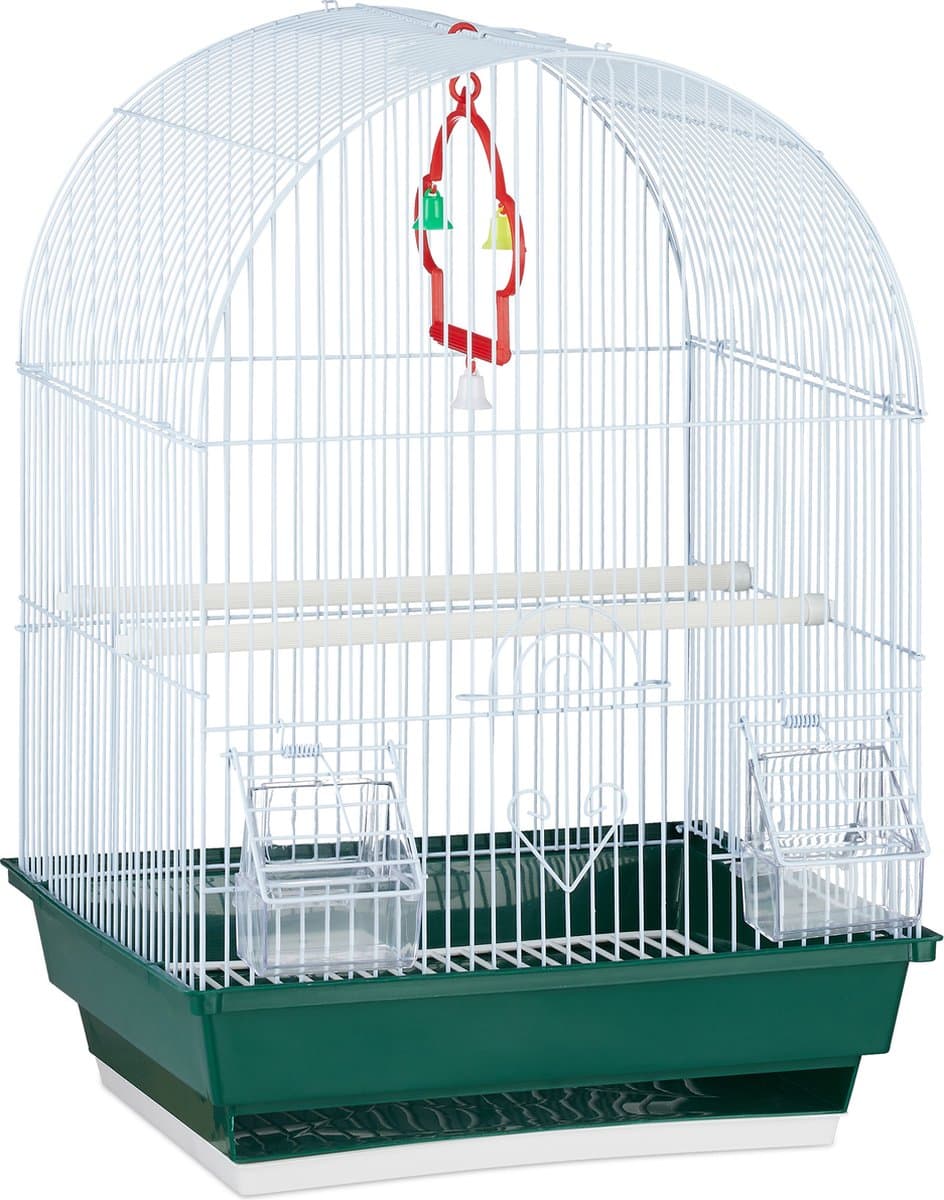 kleine vogelkooi - met accessoires - kanariekooi - parkietenkooi - binnen - 49,5 x 34,5 x 28 cm thumbnail 3