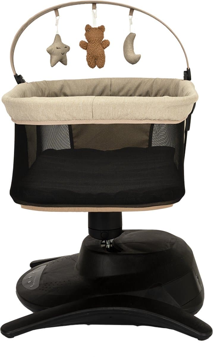 Novi at Home Stardust 2-in-1 Babyswing en Wieg - 12 melodieën en 2 natuurgeluiden - Sand Melange - tot 9 kg thumbnail 6