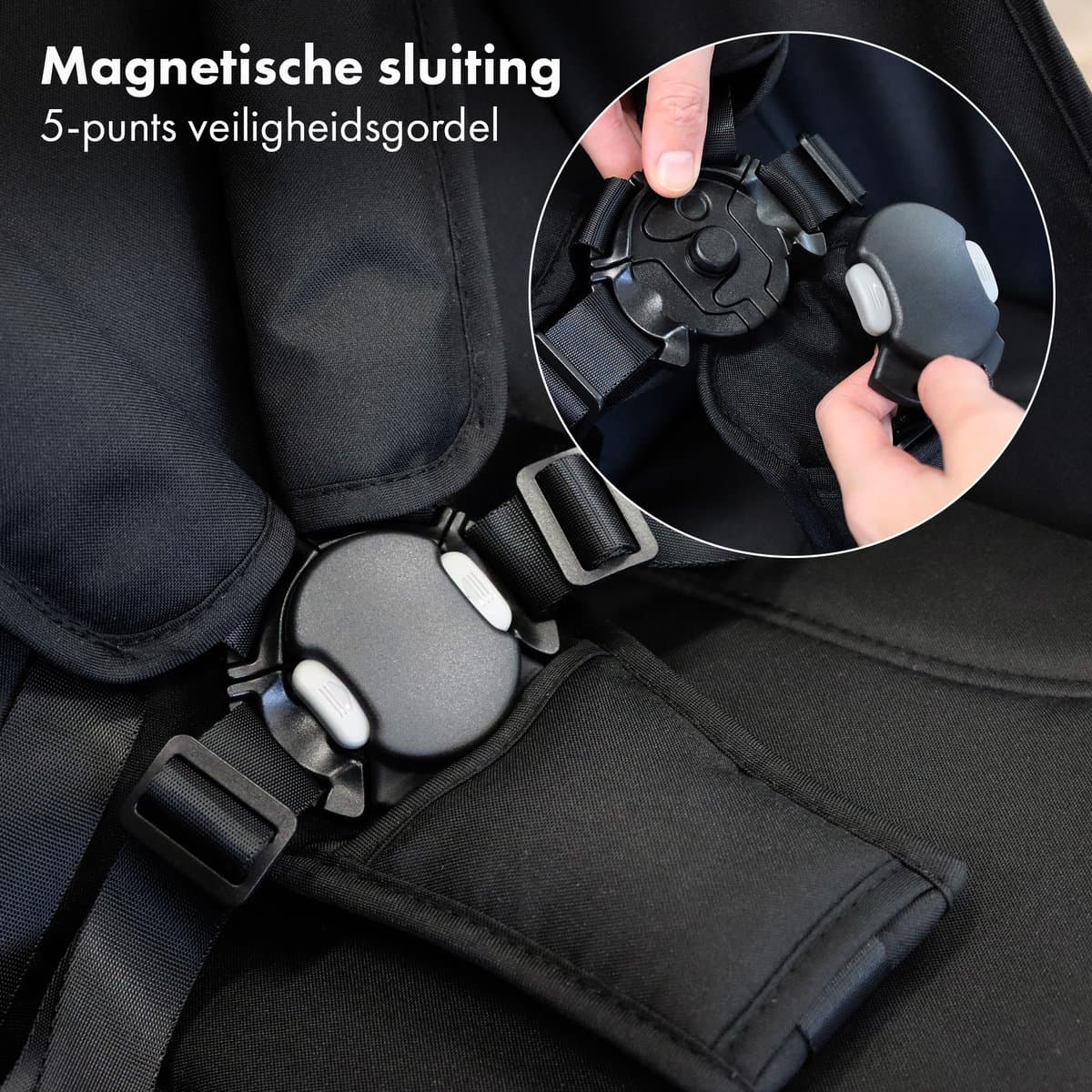 Deryan Rolo XL Buggy - Lichtgewicht Plooibuggy - Inklapbaar - Zwart thumbnail 6