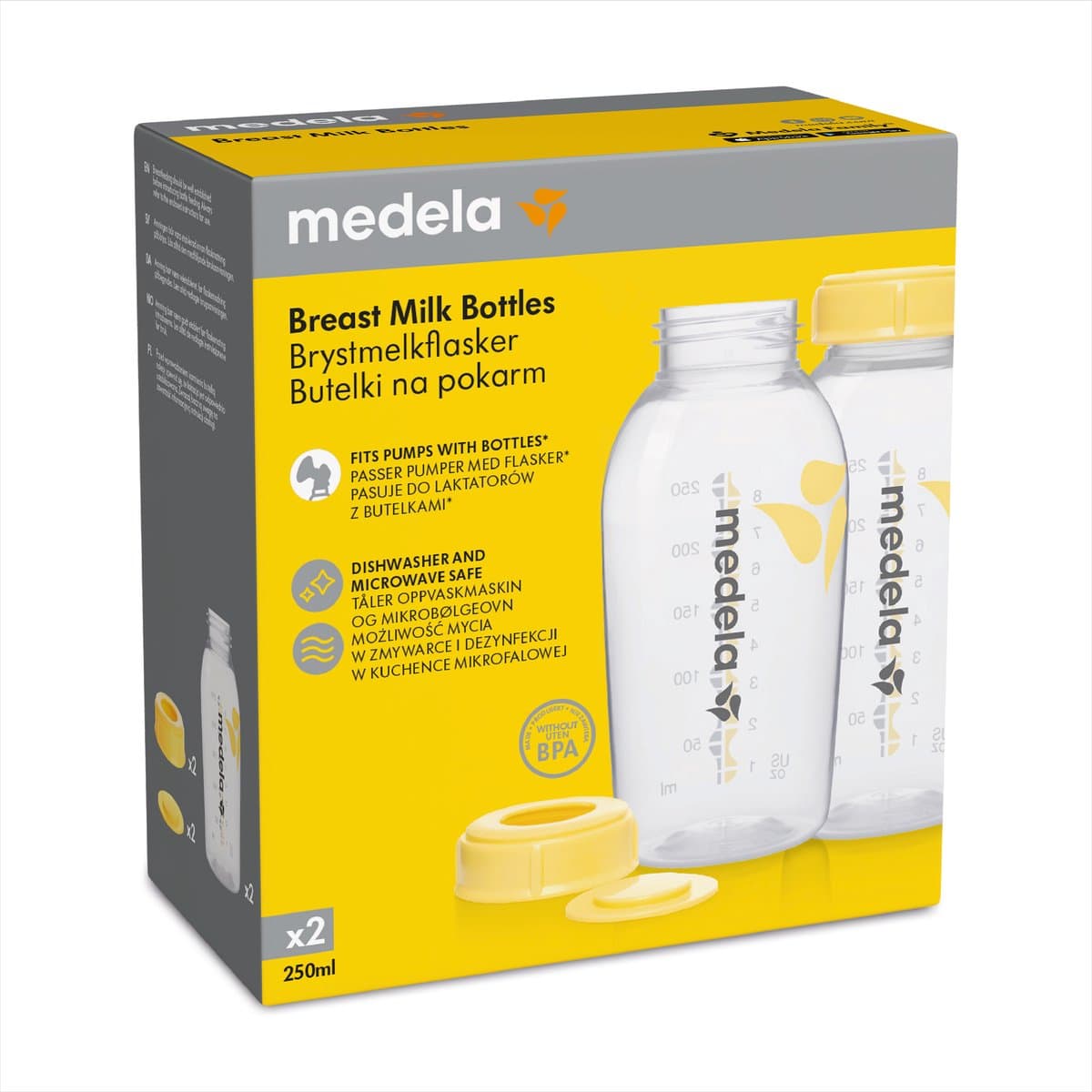 Medela Moedermelk Bewaarflesjes – BPA-vrij - Set van 2x 250 ml per fles thumbnail 6