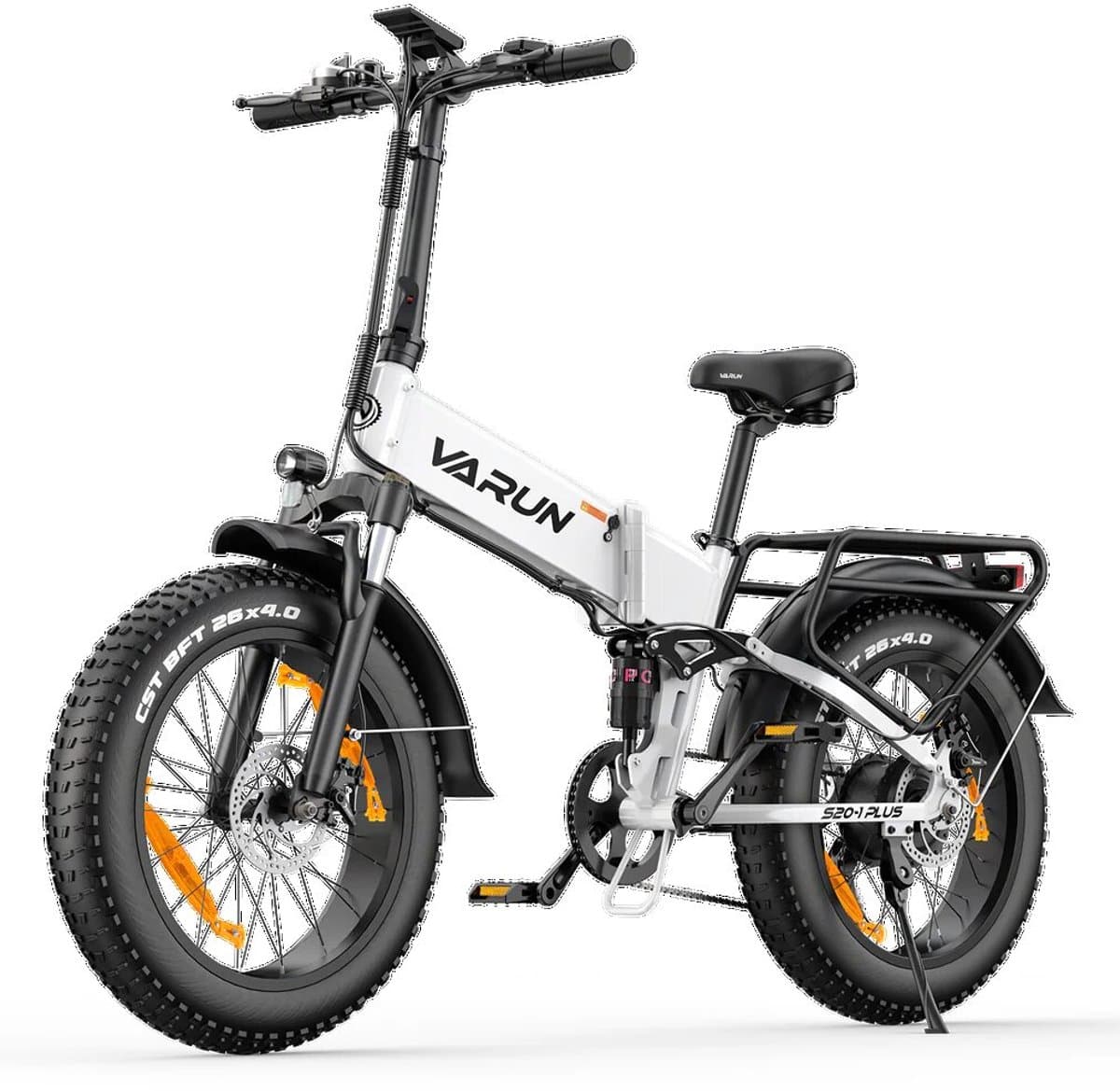 VARUN S20-1 PLUS E-bike - 25 km/u - 20inch dikke banden - 60km actieradius - Shimano 7-speed - 250W motor - 48V13Ah accu - 55 N·m - dubbele schijfremmen - aluminium frame - zwart thumbnail 4