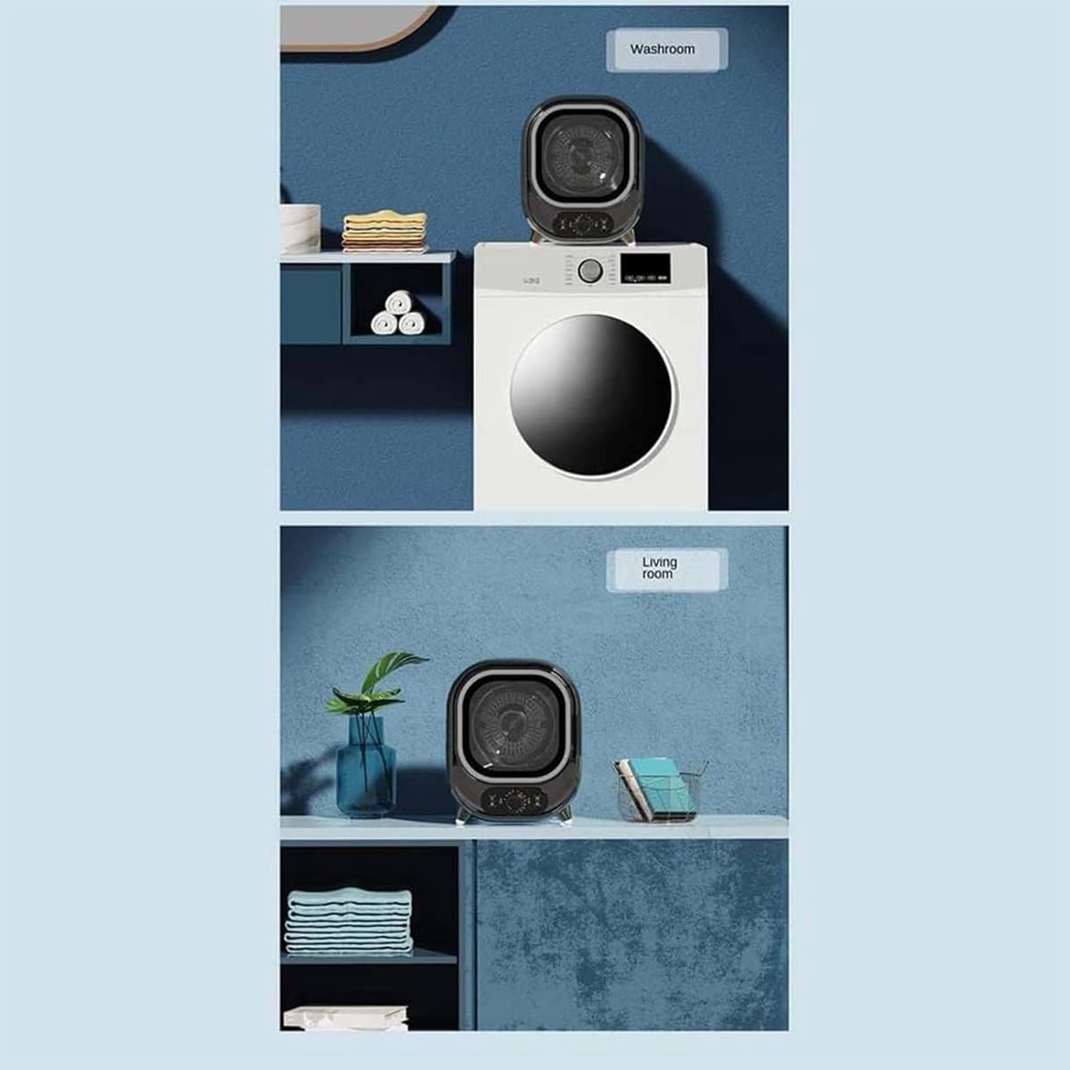 Draagbare Condensdroger - Compacte Centrifuge - Kleding Drogen - Energiezuinig Ontwerp - 5 kg Capaciteit - Wit thumbnail 7