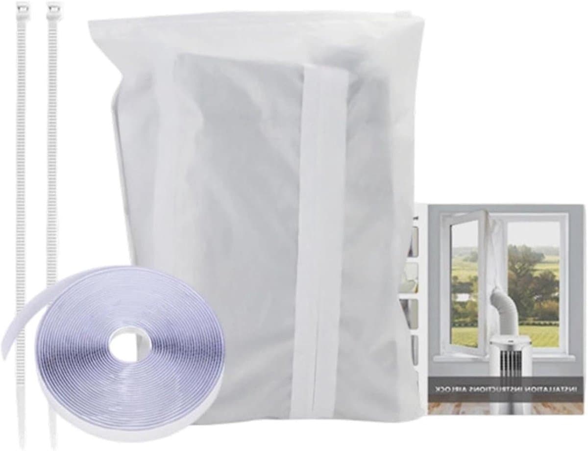 Raamafdichting AC-unit - Ventilatie blokkerset - Energie besparen - Tijdbesparend en zonder boren - 400 cm - Wit