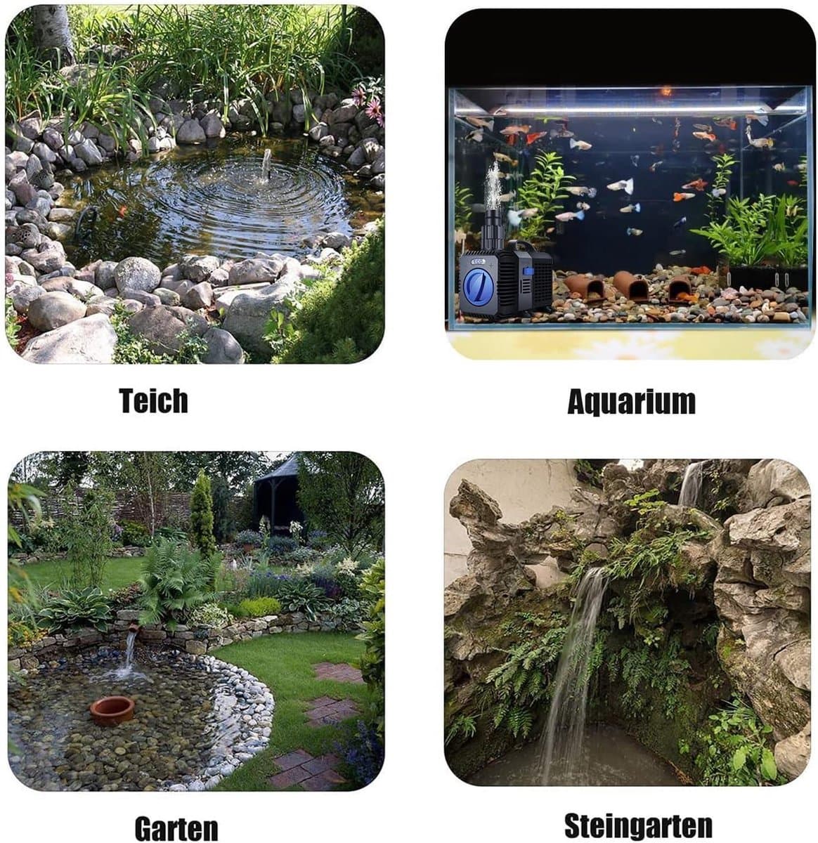 4500L-H SuperECO Aquariumpomp Beekloopppomp 30W Vijverpomp voor Tuin Zwembad Vijver - Filterpomp Waterpomp Opvoerhoogte 4m - Krachtige Watercirculatie thumbnail 7