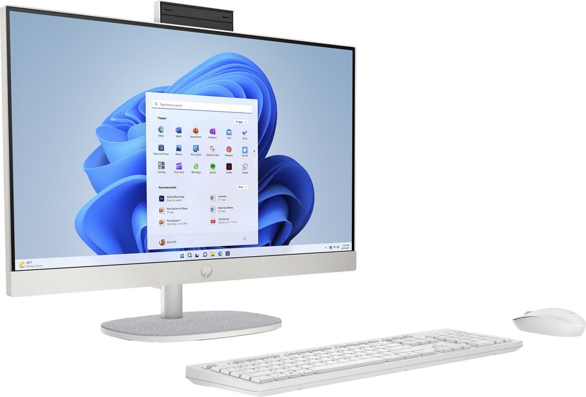 HP 24-cr1055nd Intel Core Ultra 5 125U 60,5 cm (23.8") 1920 x 1080 Pixels Alles-in-één-pc 16 GB DDR5-SDRAM 512 GB SSD Windows 11 Home Wi-Fi 6 (802.11ax) AI PC Wit thumbnail 7