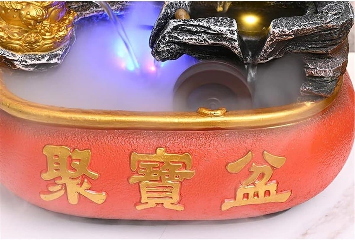 Bureaufontein - Decoratief waterornament - Rustgevende sfeer creëren - Met LED lichtring - Niet gespecificeerd - Niet gespecificeerd thumbnail 6