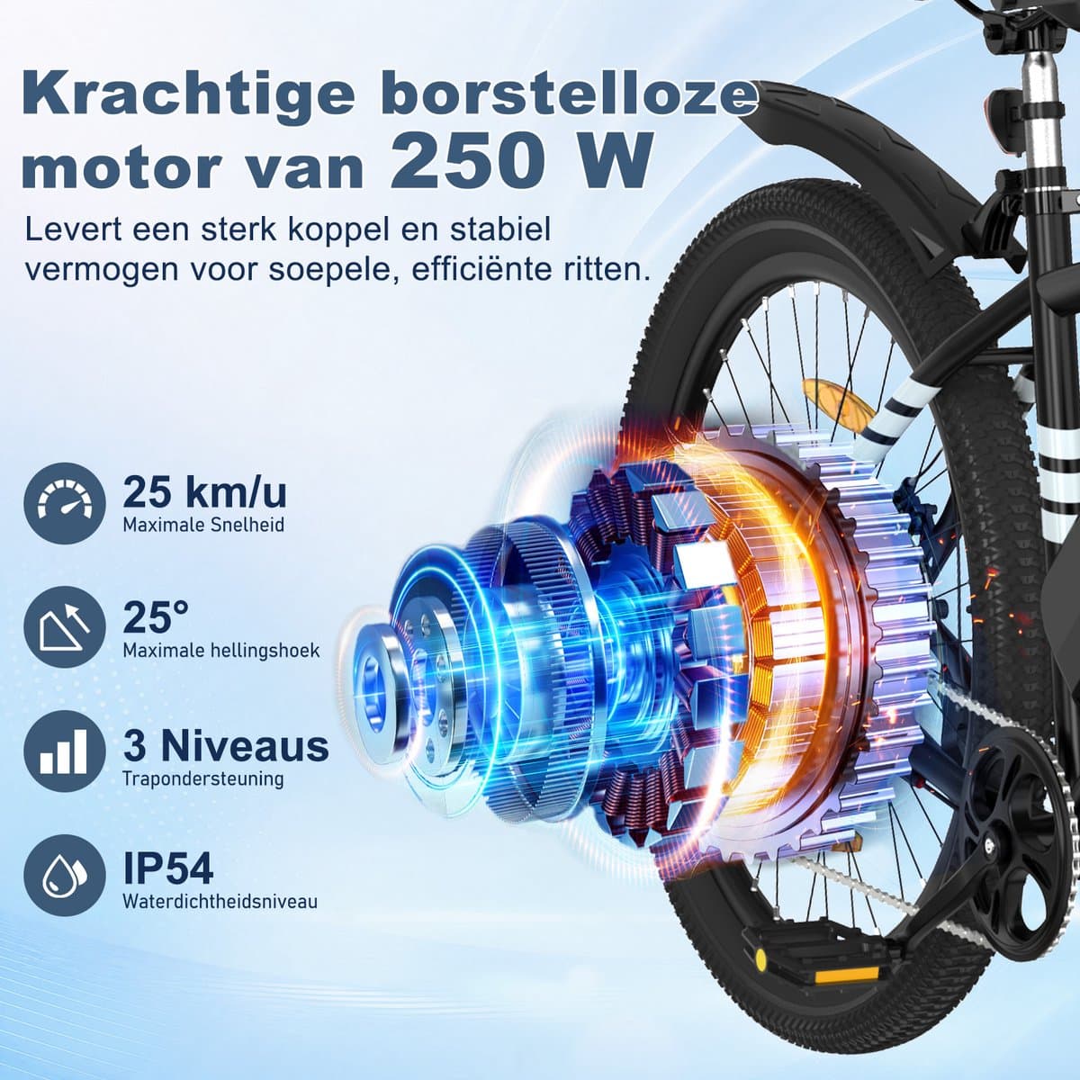 Hitway BK15 Pro - 27.5" City E-bike, 250W, afneembare batterij thumbnail 4