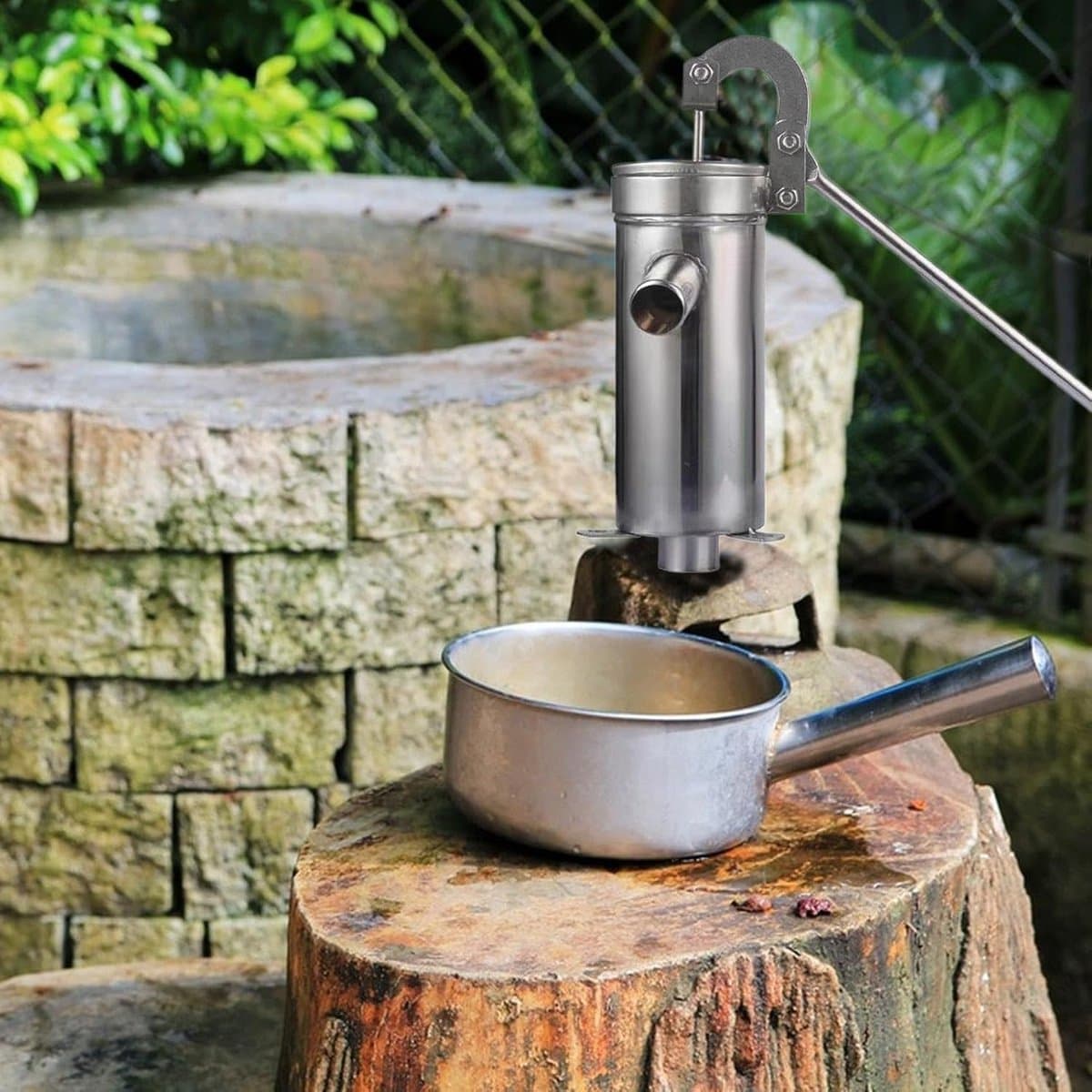 Handpomp - Waterpomp Tuin - Grondwater Oppompen - Vintage Ontwerp - 1500 g - Meerkleurig thumbnail 2