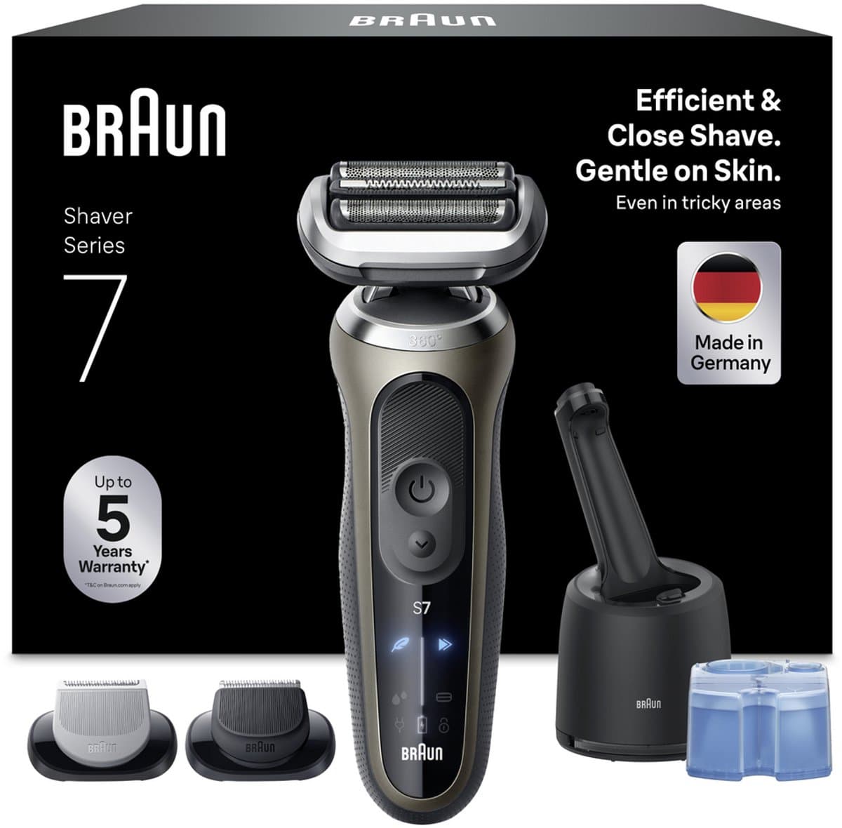 Braun Elektrisch Scheerapparaat Series 7 - Met SmartCare Center - EasyClick-opzetstukken - 72-C7650cc - Goud - afbeelding 1
