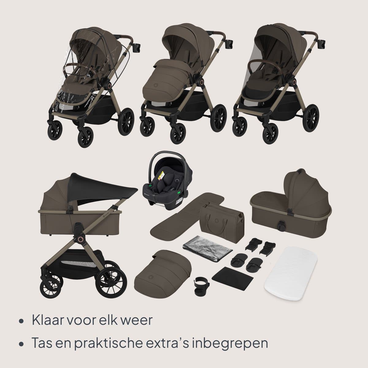 Lionelo Layla 3-in-1: reiswieg, buggy en autostoel