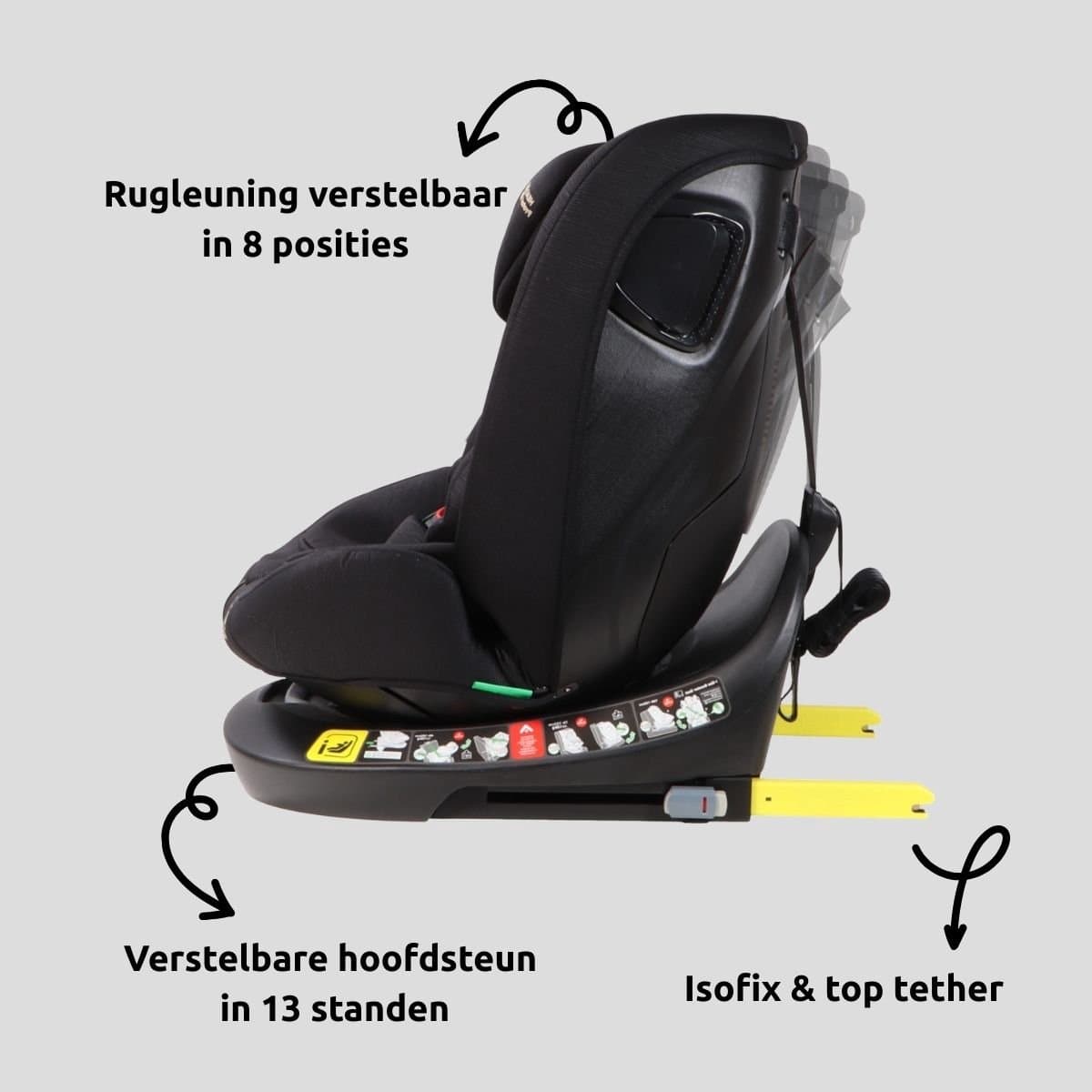 MamaLoes Sef Autostoel - 360° Draaibaar, Isofix, 0-12 jaar thumbnail 4