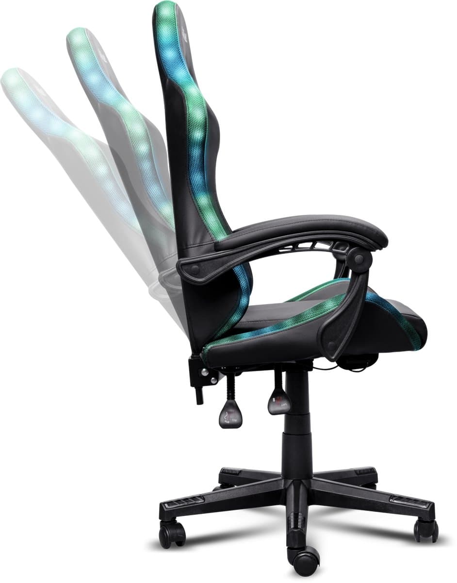 Trust GXT 704 Roniq RGB - Gaming stoel - Gamingstoel - RGB Verlichting - Gamestoel met Verstelbare Rugleuning En Zitting - Zwart thumbnail 2
