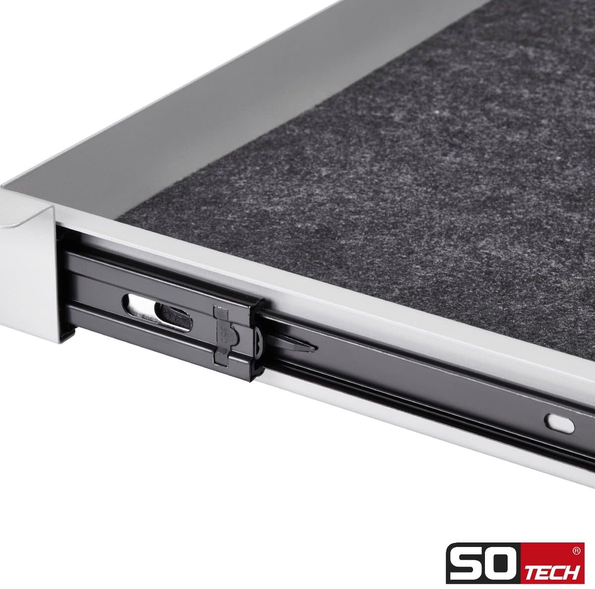 Bureau Onderbouwlade grijs afsluitbaar Breedte: 850 mm thumbnail 4