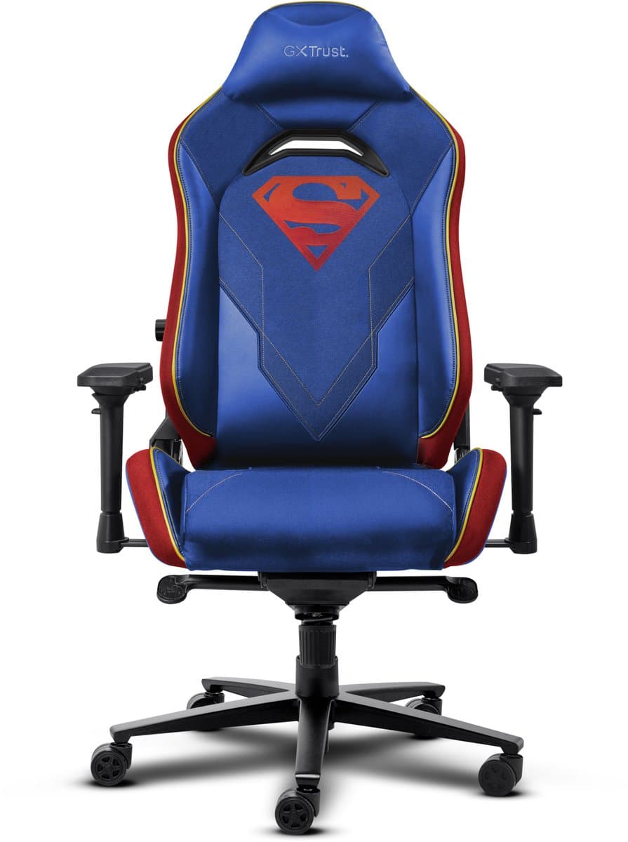 Trust GXT 721SM Ruya Pro Superman Editie - Premium Gaming Stoel - Gamestoel - Nekkussen - Verstelbare Rug Ondersteuning - Hoogte Verstelbaar - Rug- & Armleuningen Verstelbaar - Superman Blauw thumbnail 8