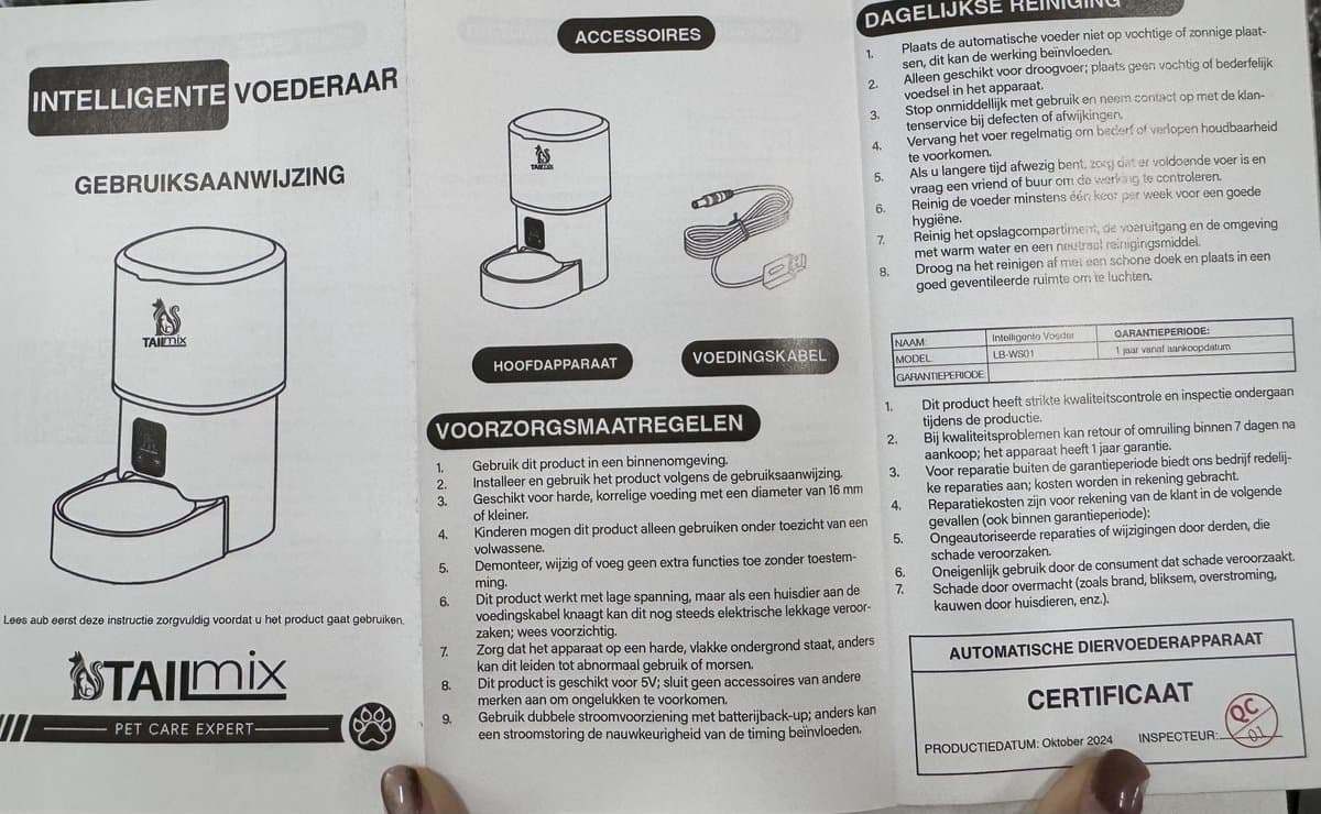 Intelligente volautomatische dieren voeder bak. Via smartlife en of Tuya app te bedienen en programmeren. thumbnail 2