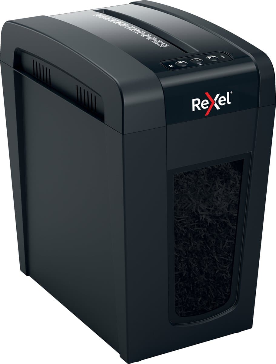Rexel Secure X10-SL Stille Papierversnipperaar - P4 Micro Snippers - Tot 6 Vel - 10L - Zwart thumbnail 3