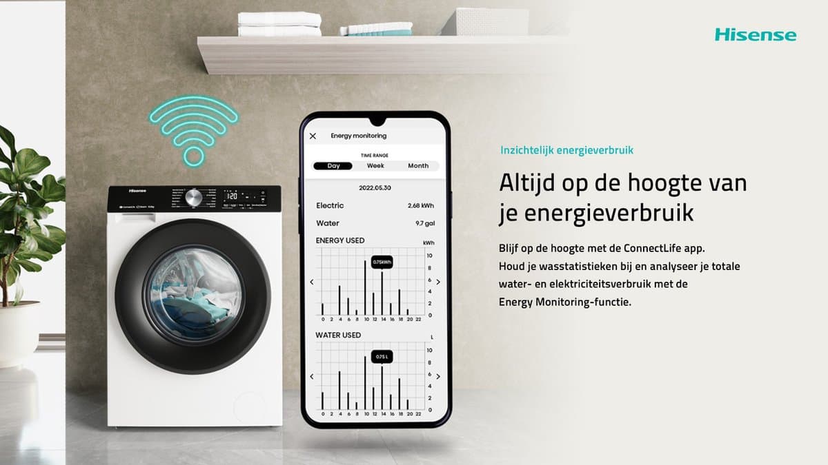 Hisense WF3S9043BW3 9 kg met ConnectLife thumbnail 8