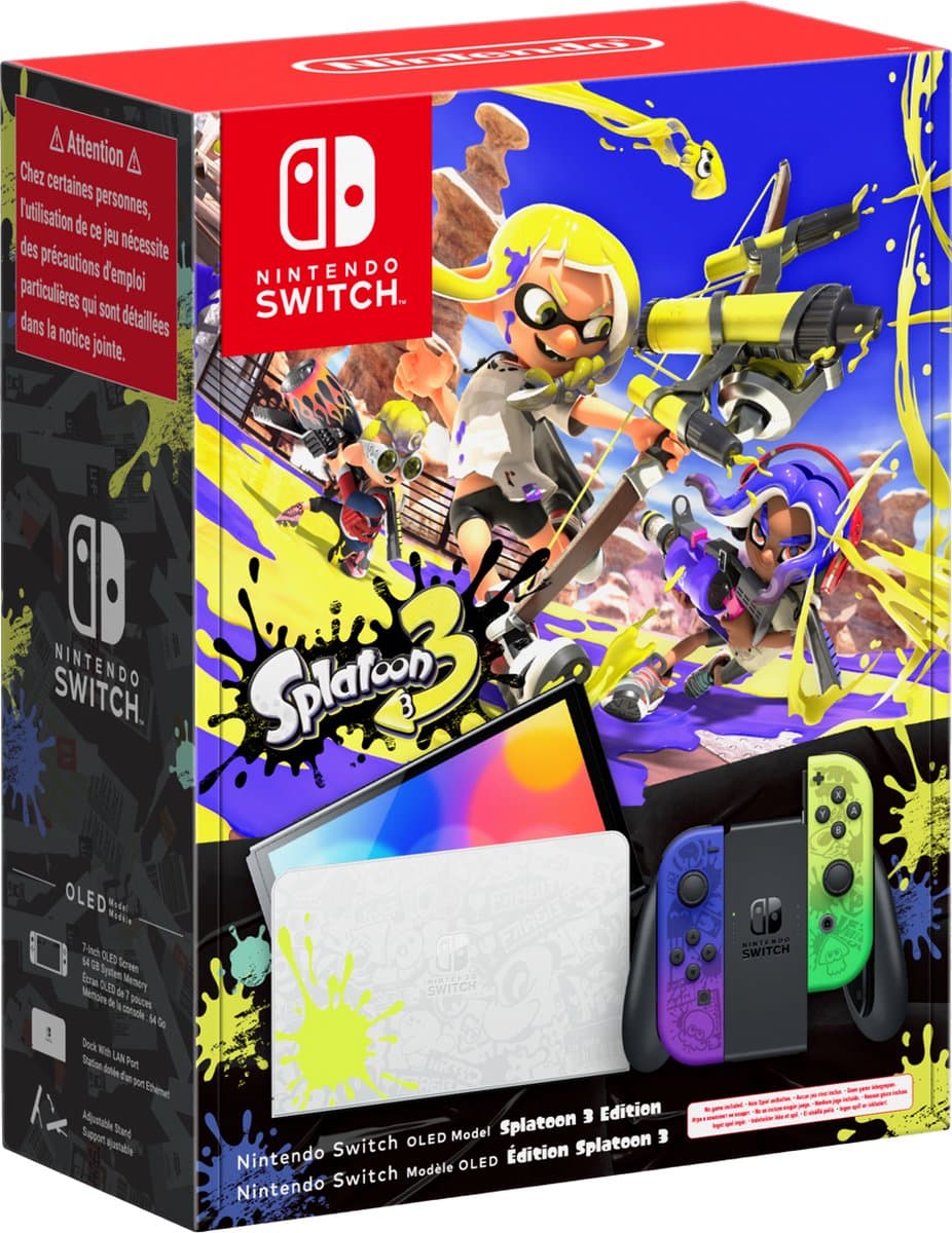 Nintendo Switch OLED Splatoon 3 Editie – 7" OLED, 64 GB thumbnail 2