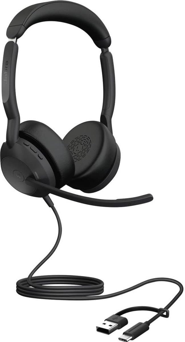 Jabra Evolve2 50 Headset Bedraad Hoofdband Kantoor/callcenter USB Type-C / USB Type-A Bluetooth Zwart thumbnail 5