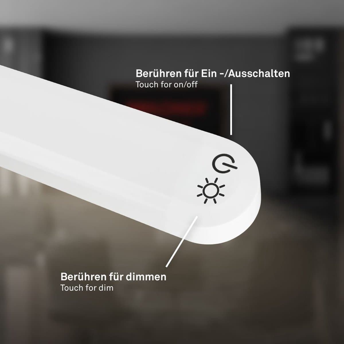 BRILONER Mura – LED Bureaulamp – tafellamp met touchbediening – dimbaar – warm wit licht – geheugenfunctie – wit – 36.6x13x45.4 cm thumbnail 5