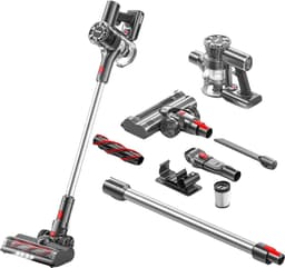 Productfoto van Zedar S600 draadloze steelstofzuiger met 4 opzetstukken