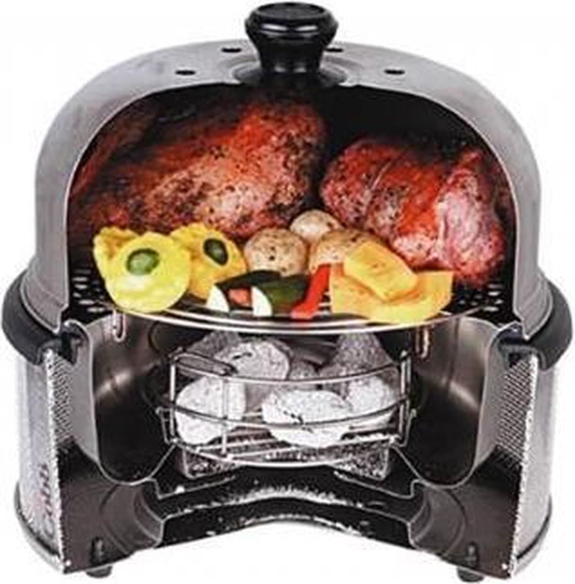 Cobb Pro Houtskool Barbecue - Grilloppervlak Ø 32 cm - Smoker Barbecue - Premier Zilver metaal thumbnail 7