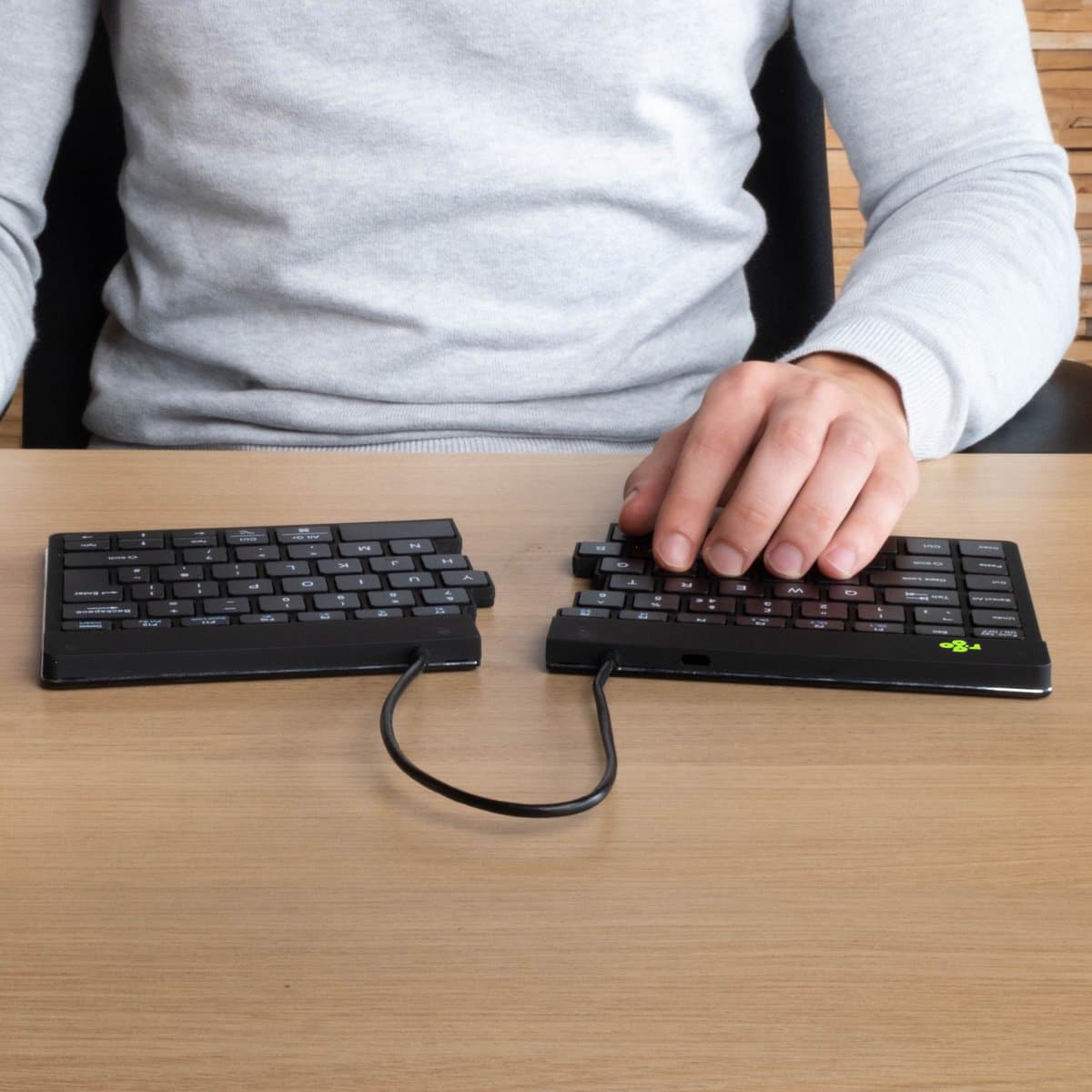 R-Go Split - Draadloos Ergonomisch Toetsenbord - Pauze-indicator - Gesplitst - US QWERTY - Zwart thumbnail 5