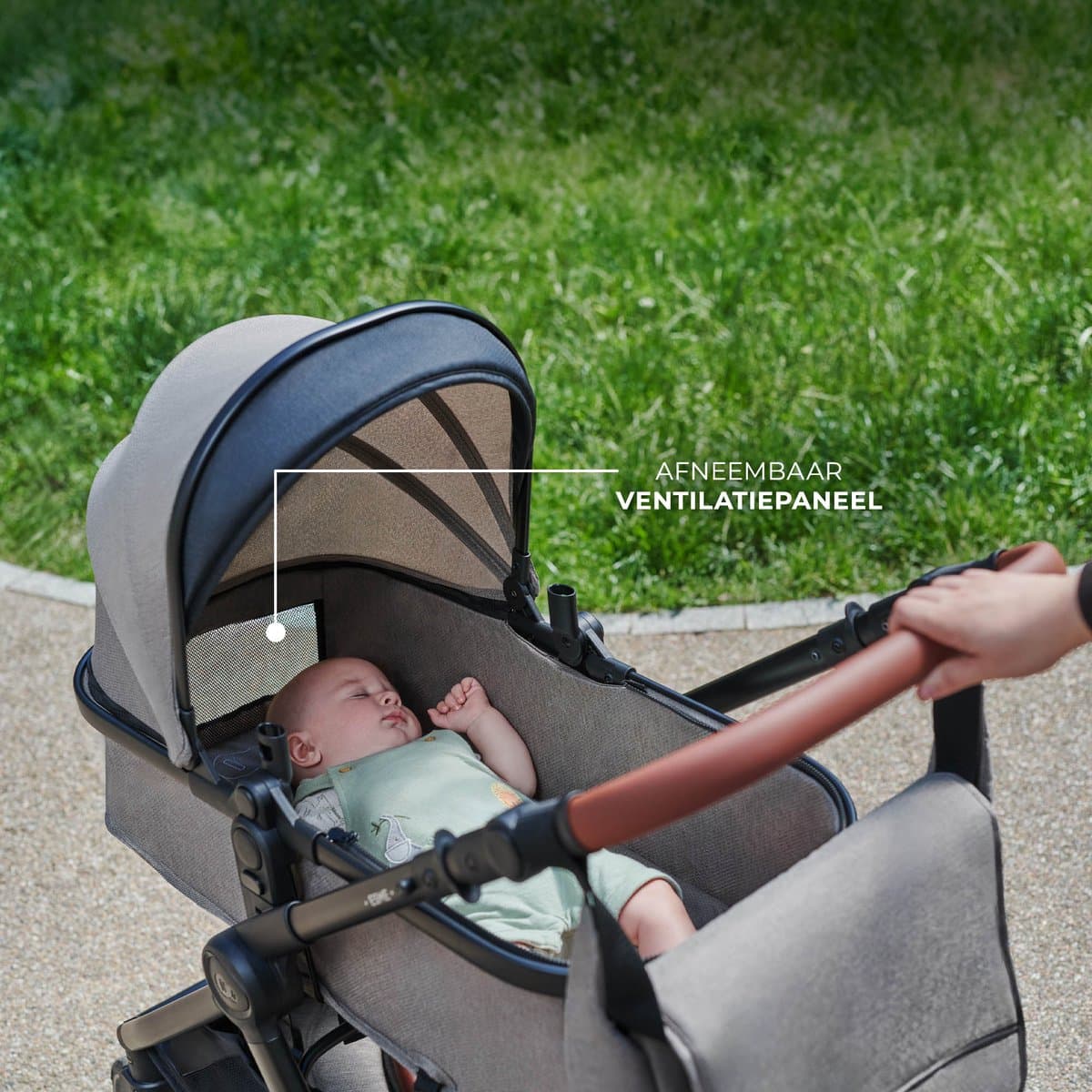 Kinderkraft ESME PRO 3-in-1 Kinderwagen – Beigekleurige multifunctionele combi met reiswieg, wandelwagen en autostoel - Zwart thumbnail 8