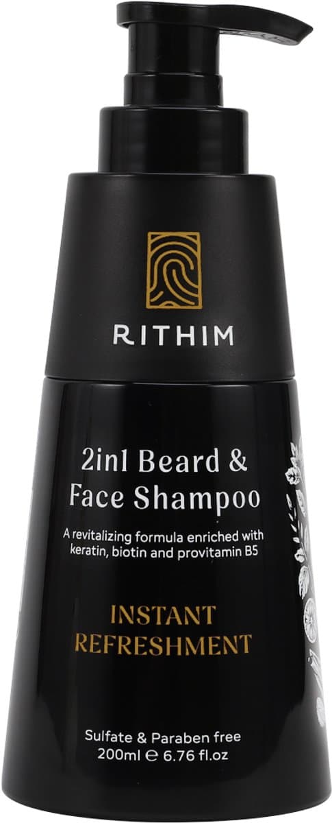 Rithim® 2in1 Baard shampoo 200ml - Biotine en Keratine thumbnail 5