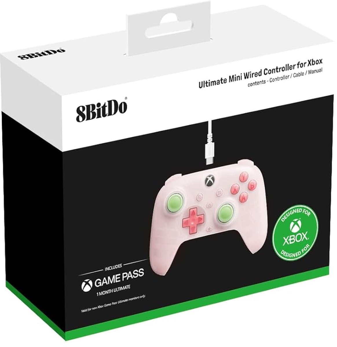 8BitDo Ultimate Mini - Bedrade Contoller - Xbox Series X|S, Xbox One, Windows 10/11 - Roze thumbnail 8