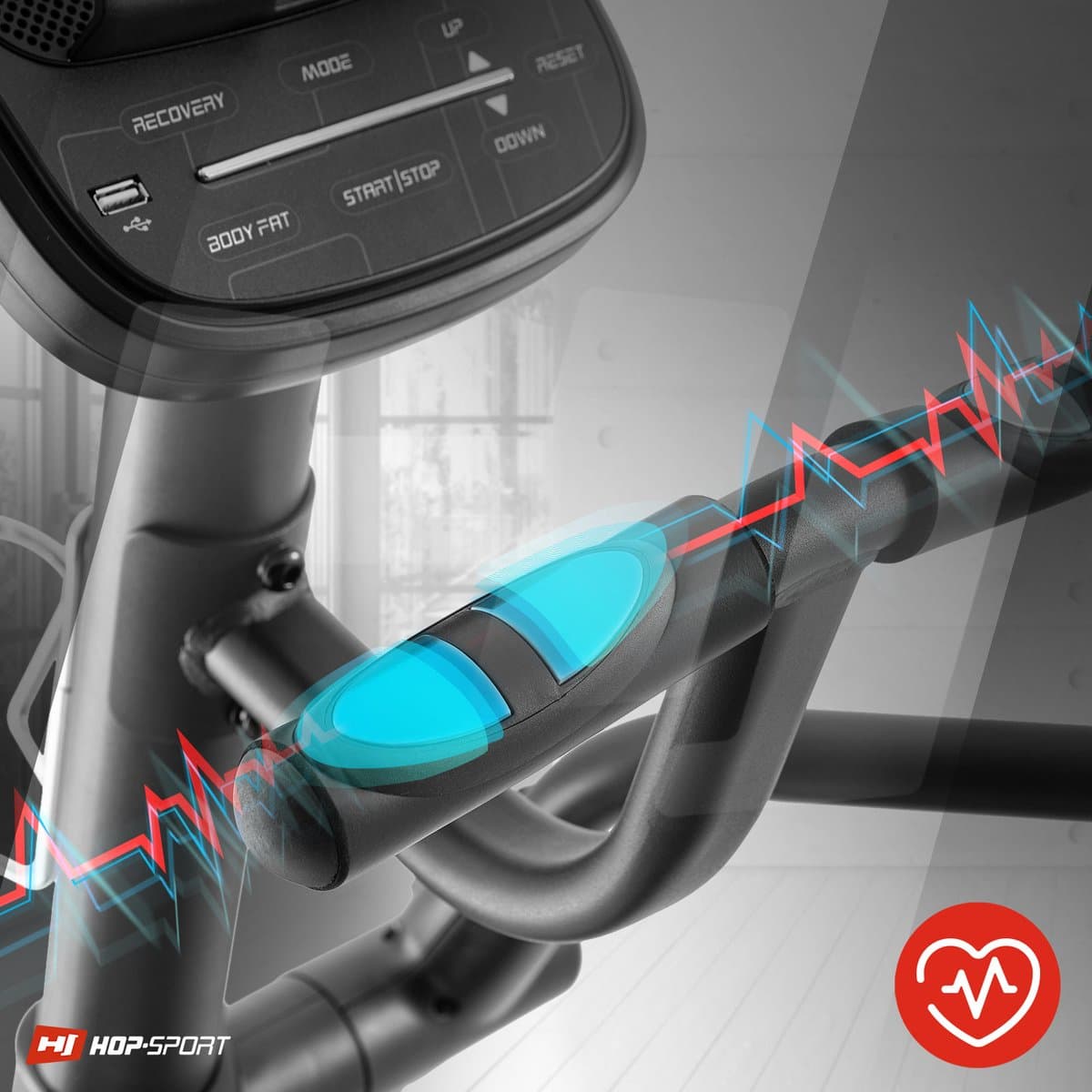 Hop-Sport HS-160CF Stage – Crosstrainer – 24 kg Vliegwiel – Magnetisch Weerstandssysteem – 12 Trainingsprogramma’s thumbnail 8