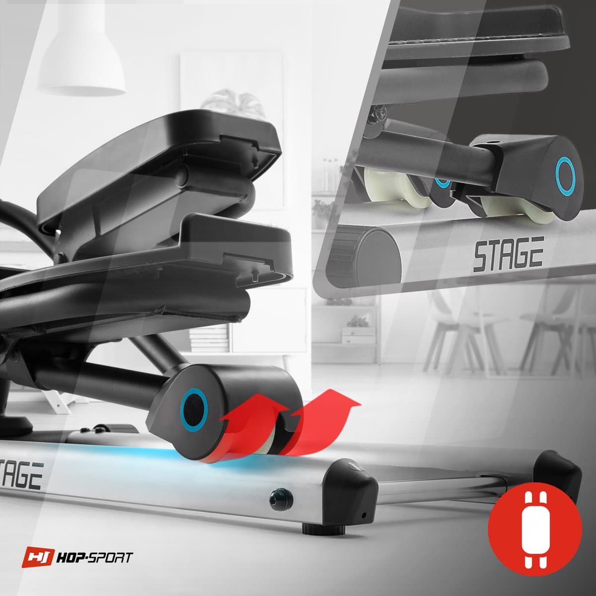 Hop-Sport HS-160CF Stage – Crosstrainer – 24 kg Vliegwiel – Magnetisch Weerstandssysteem – 12 Trainingsprogramma’s thumbnail 4