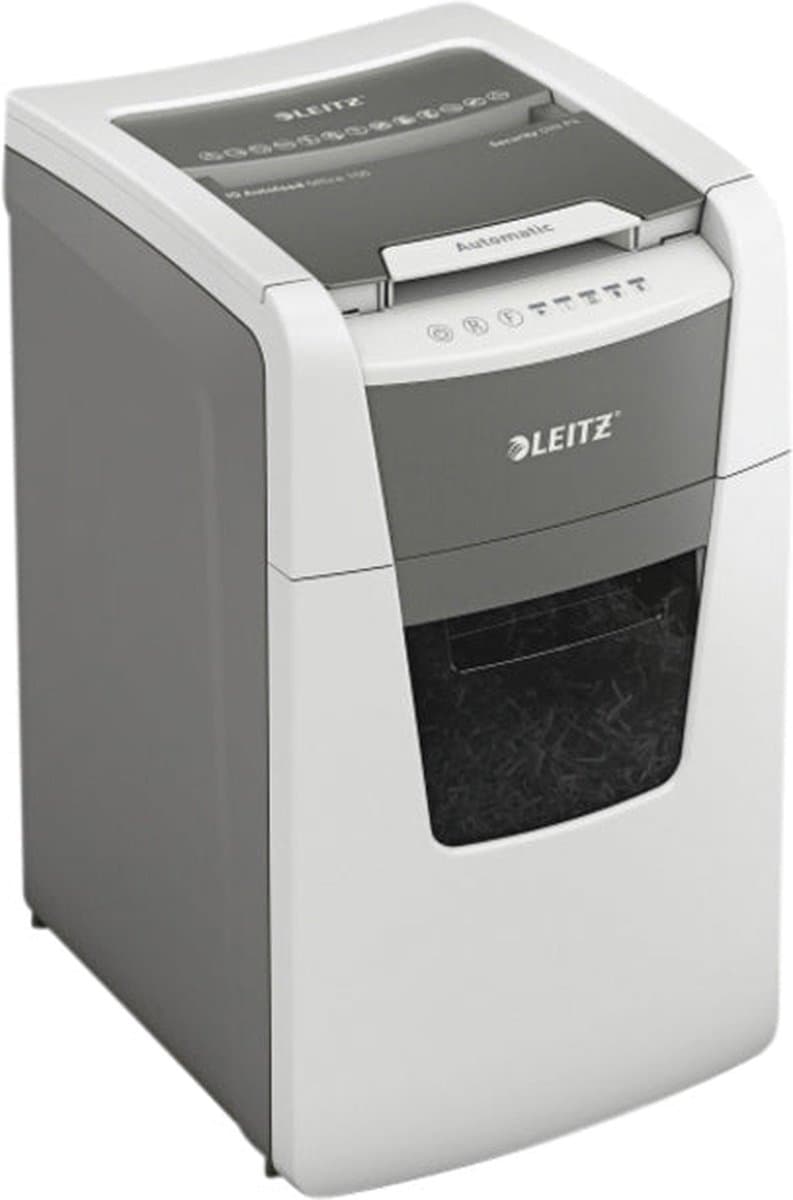 Leitz IQ Autofeed+ Office 150 Stille Papierversnipperaar - P4 Snippers - Tot 150 Vel - 44L - Wit thumbnail 2