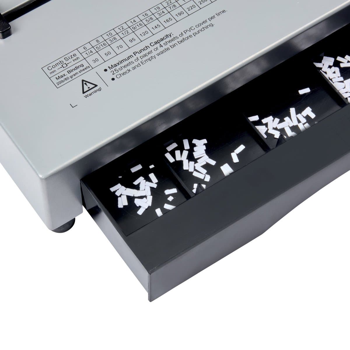 GBC CB25 Pro Handmatige Pons- en Bindmachine voor zwaar gebruik - Capaciteit 500 A4 vellen - Zilver thumbnail 2