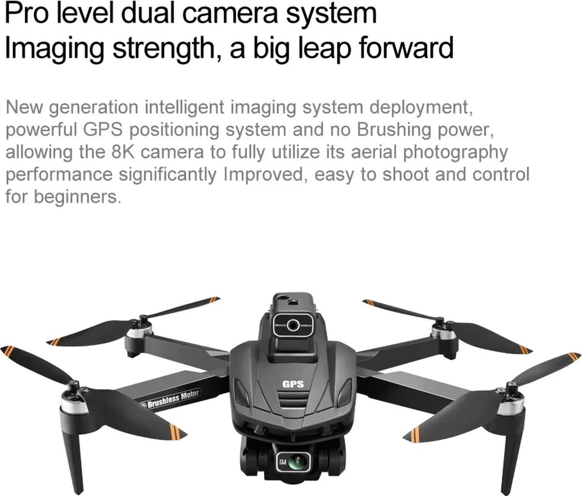 V168 Drone - Pro Max - 8K - 5G - Gps - Professionele - Hd Luchtfotografie - Dual-Camera - 2x 25 minuten vliegtijd - 1 KM bereik - 5GHz Wifi FPV -1 click return- GPS - 8K camera's - 2 batterijen - Zonder Vliegbewijs - Controller Met Groot Scherm thumbnail 6