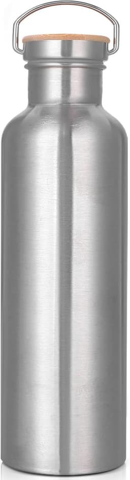 Productfoto van EWERMET YETS SARL 1000 ml roestvrijstalen waterfles, sportfles, lekvrije metalen waterfles BPA-vrij voor sport, sportschool, reizen, kamperen