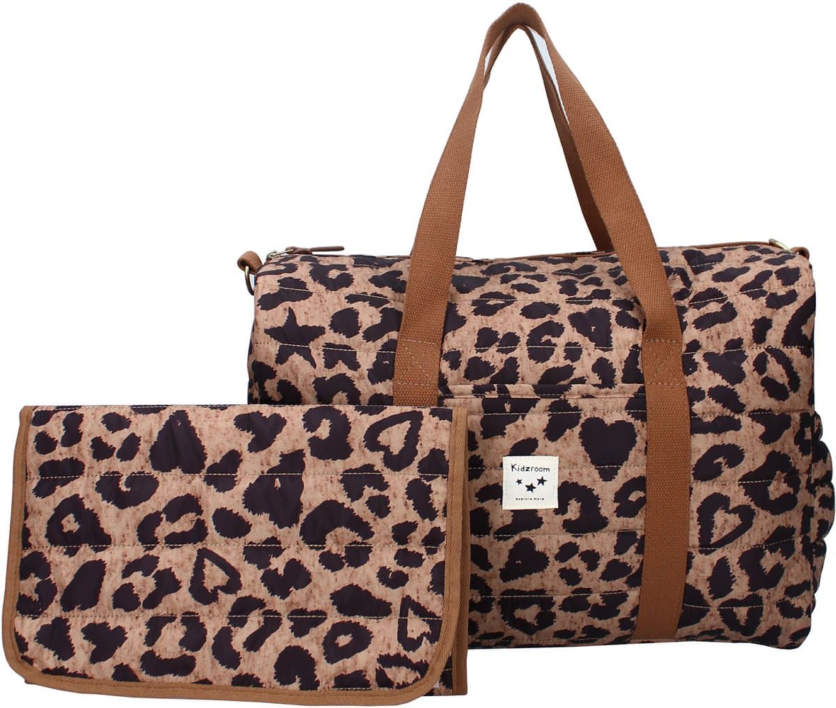 Kidzroom Luiertas Mini Mamas - Beige - Verschoonmatje - Verstelbare schouderband - Ophanglussen kinderwagen thumbnail 4