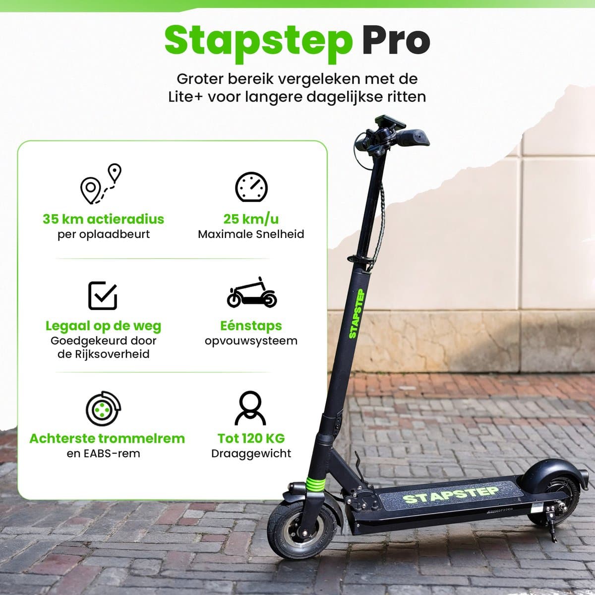 StapStep Pro: 250W, 35km bereik, wettelijk toegestaan thumbnail 2