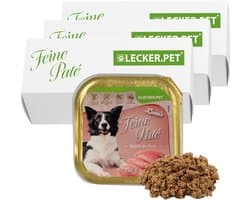 33 x 150 g Lecker.Pet® Luna's Feine Paté rijk aan kalkoen Hondenvoer nat hondenvoer compleet voer