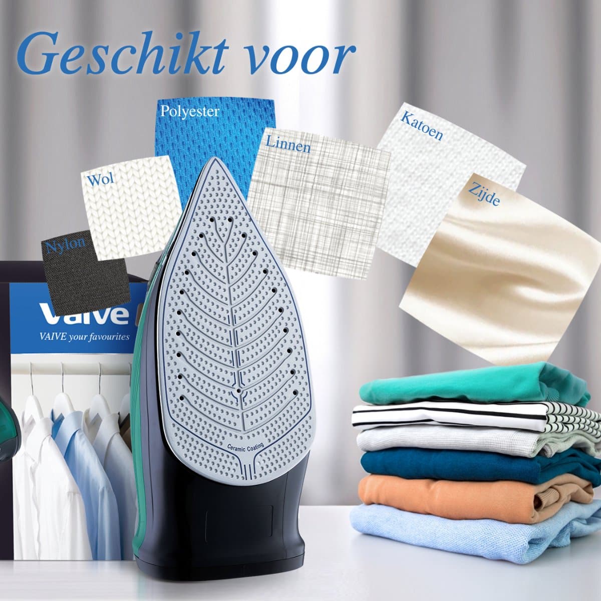VAIVE TurboSteam 2400 Strijkijzer - Stoomstrijkijzer - Iron - stoomstrijkijzers - 2400W - 320 ML Watertank - Stoomstootfunctie thumbnail 4
